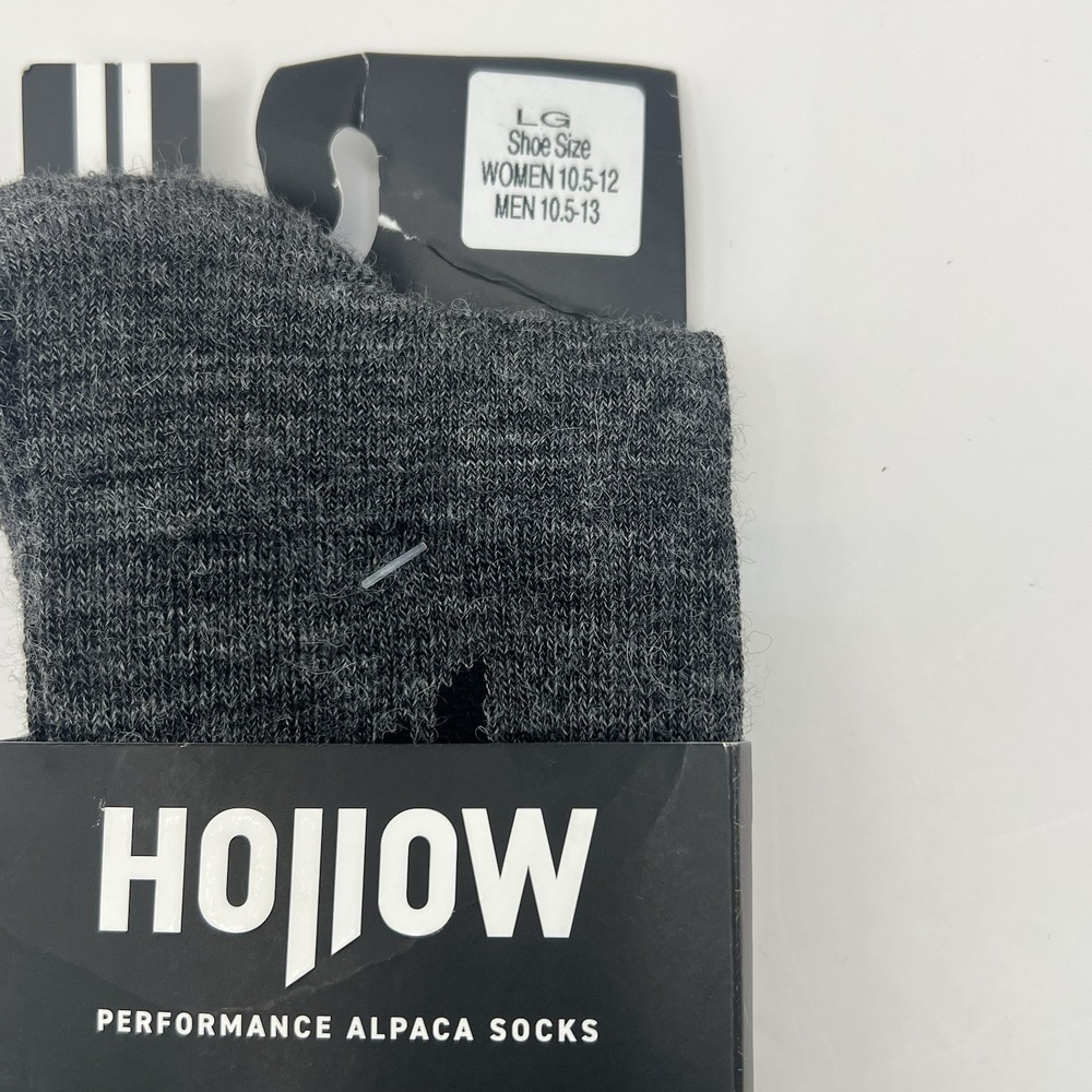 Hollow Performance Alpaca Ankle Sock Large (W 10.5-12/M 10.5-13) Gray Gorpcore